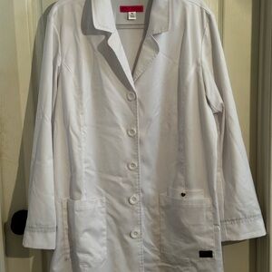 Betsey Johnson White Button-Up Lab Coat